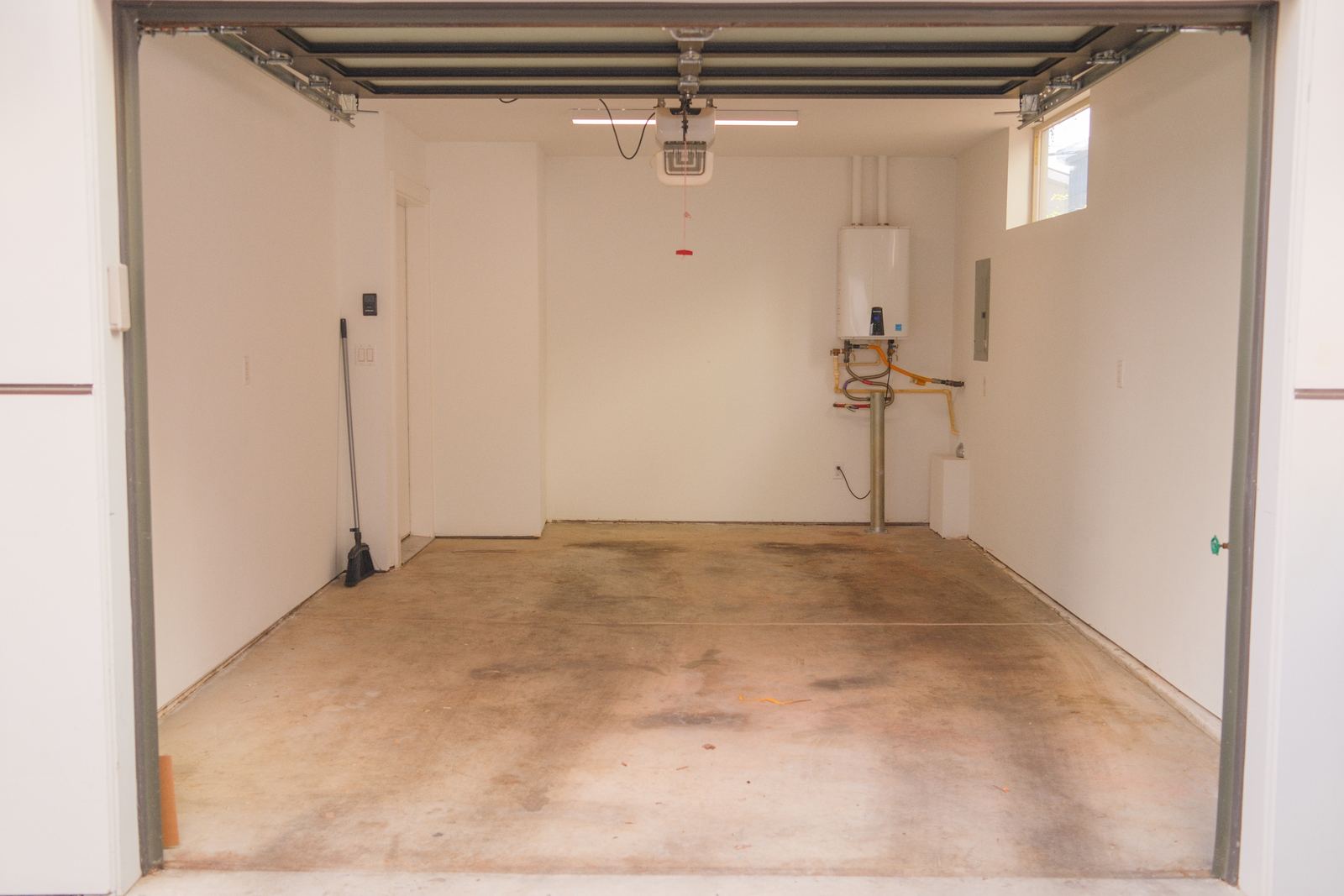 Private garage with room for one car plus gear